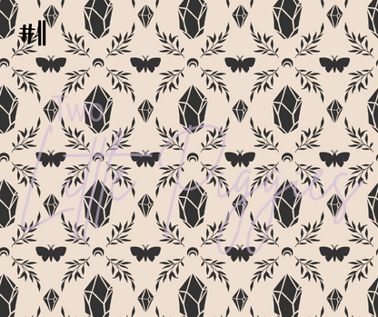 Printed Vinyl - Onyx and Ivory