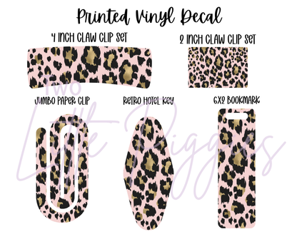 Printed Vinyl - Blush and Gold Leopard
