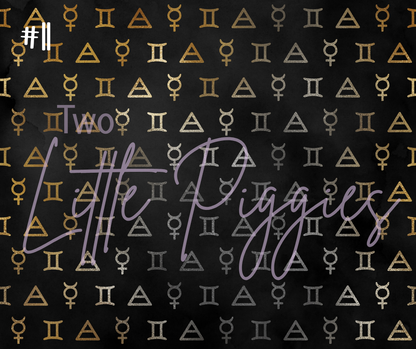 Printed Vinyl - Gemini - Black and Gold