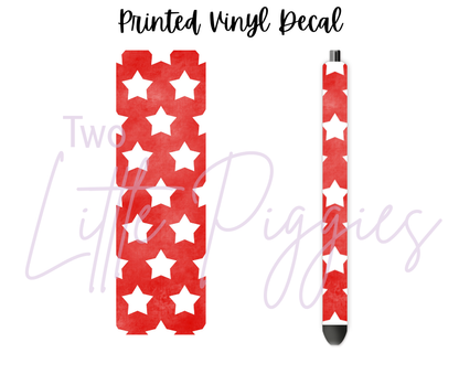 Printed Vinyl - 4th of July - Stars and Bows