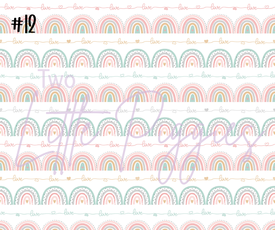 Printed Vinyl - Pastel Rainbow