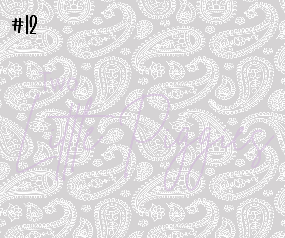 Printed Vinyl - Pastel Paisley
