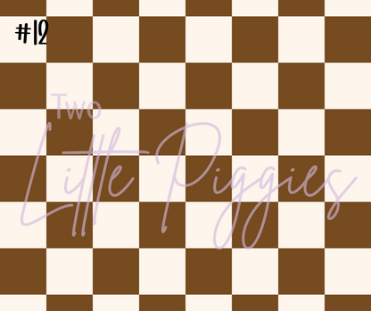 Printed Vinyl - Checkers - Boho Muted