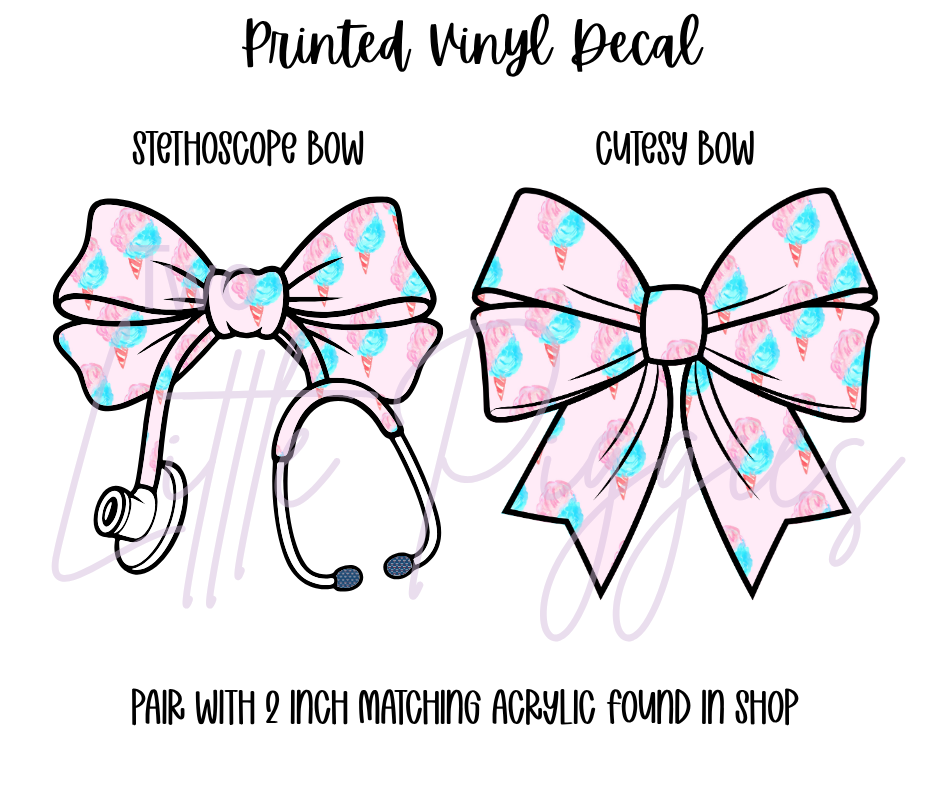Printed Vinyl - Cotton Candy