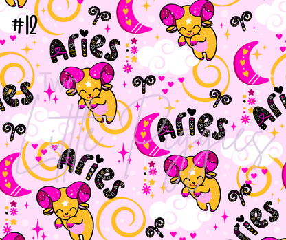 Printed Vinyl - Cutesy Zodiac