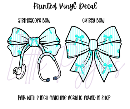 Printed Vinyl - God's Daughter Bows