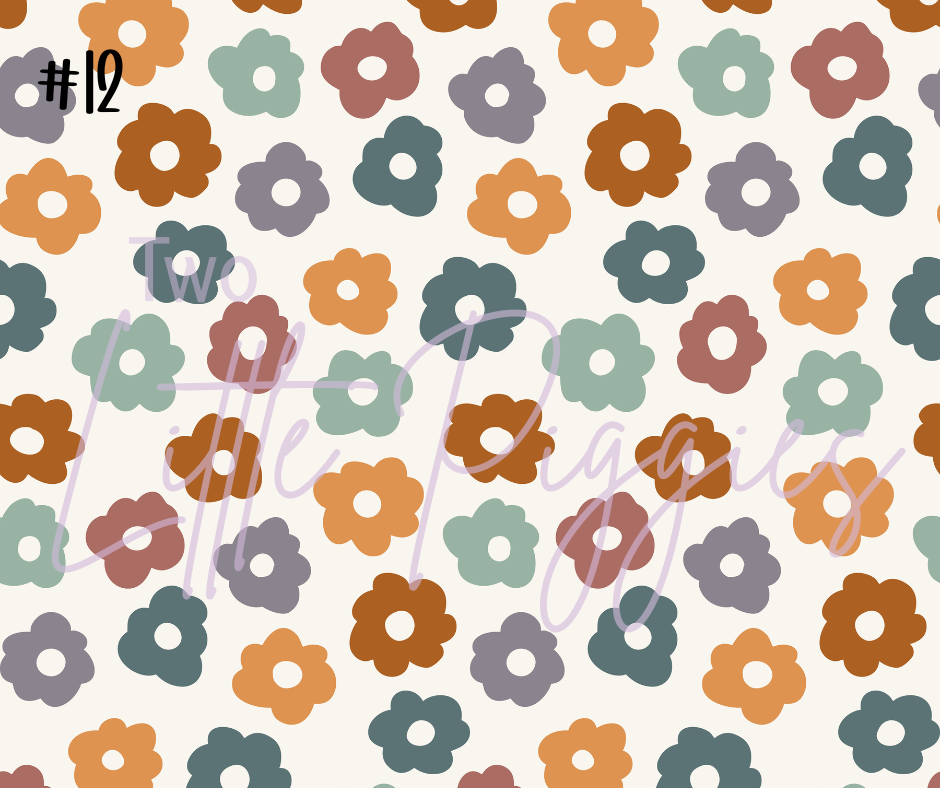 Printed Vinyl - Retro Floral