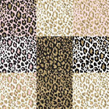 Printed Vinyl - Blush and Gold Leopard