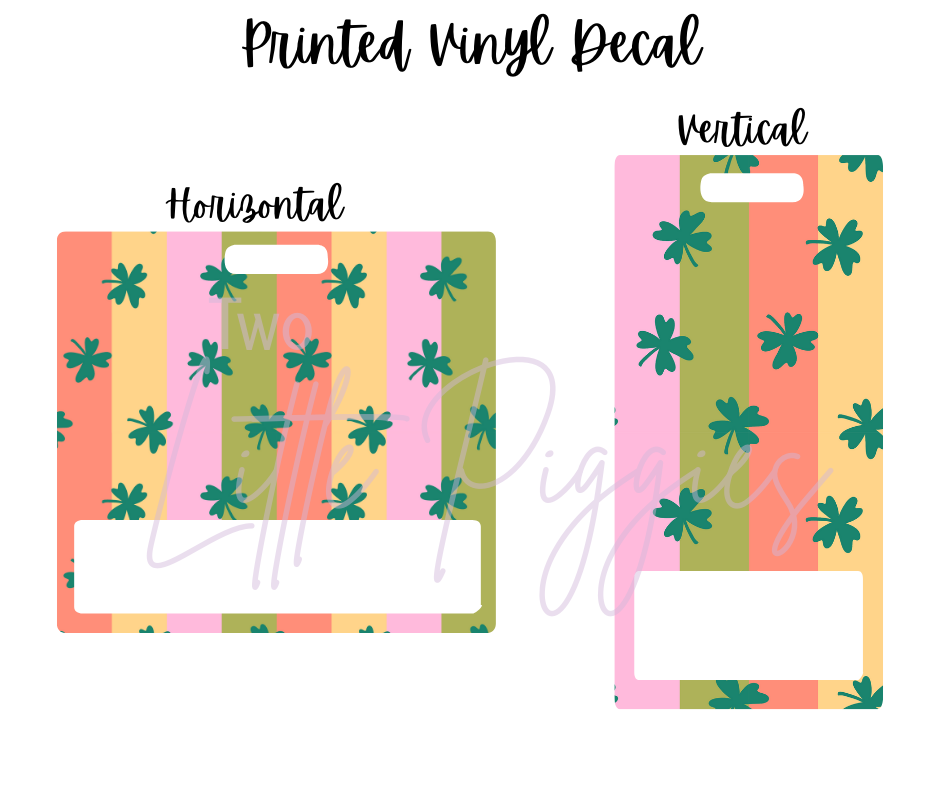 Printed Vinyl - St. Patrick's - Salmon and Green