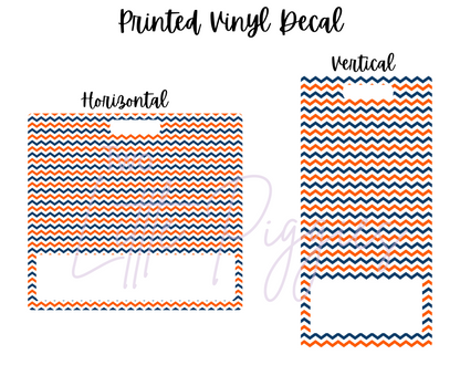 Printed Vinyl - Cheer - Navy and Orange