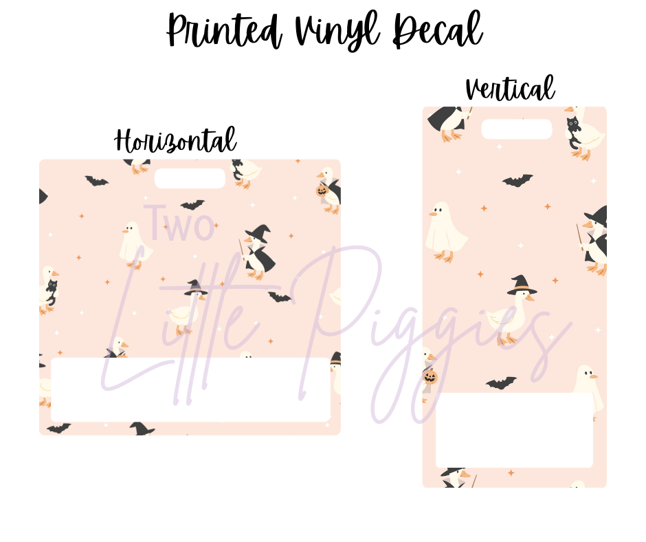 Printed Vinyl - Halloween Spooky Goose - Pink and Orange