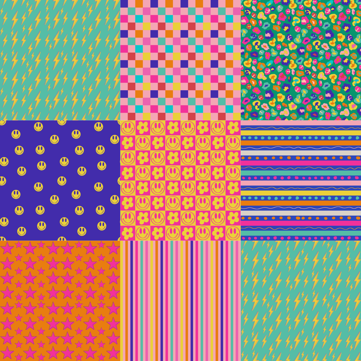 Printed Vinyl - Neon Retro