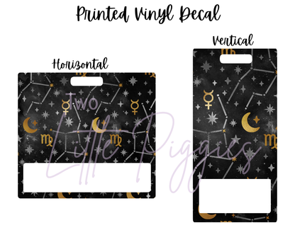 Printed Vinyl - Aquarius - Black and Gold