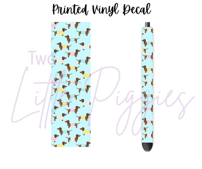 Printed Vinyl - Dachshund Fun