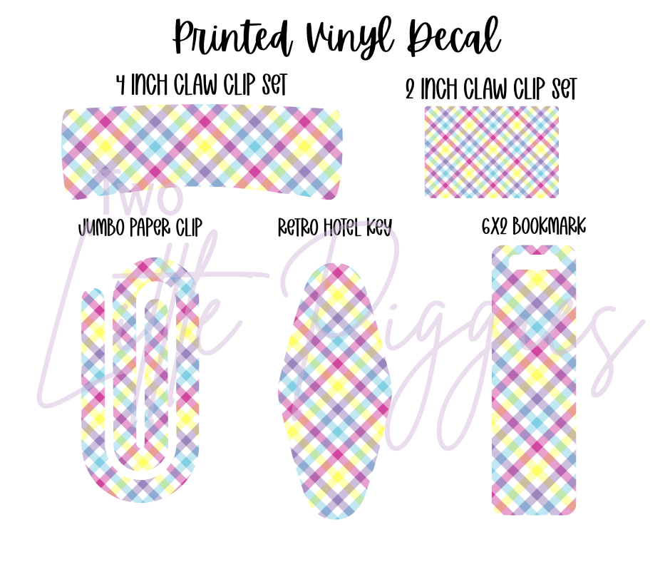 Printed Vinyl - Spring Plaid
