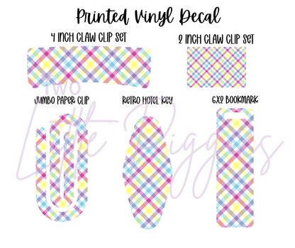 Printed Vinyl - Spring Plaid
