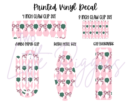 Printed Vinyl - St. Patrick's - Bows, Disco, and Balloon Dogs