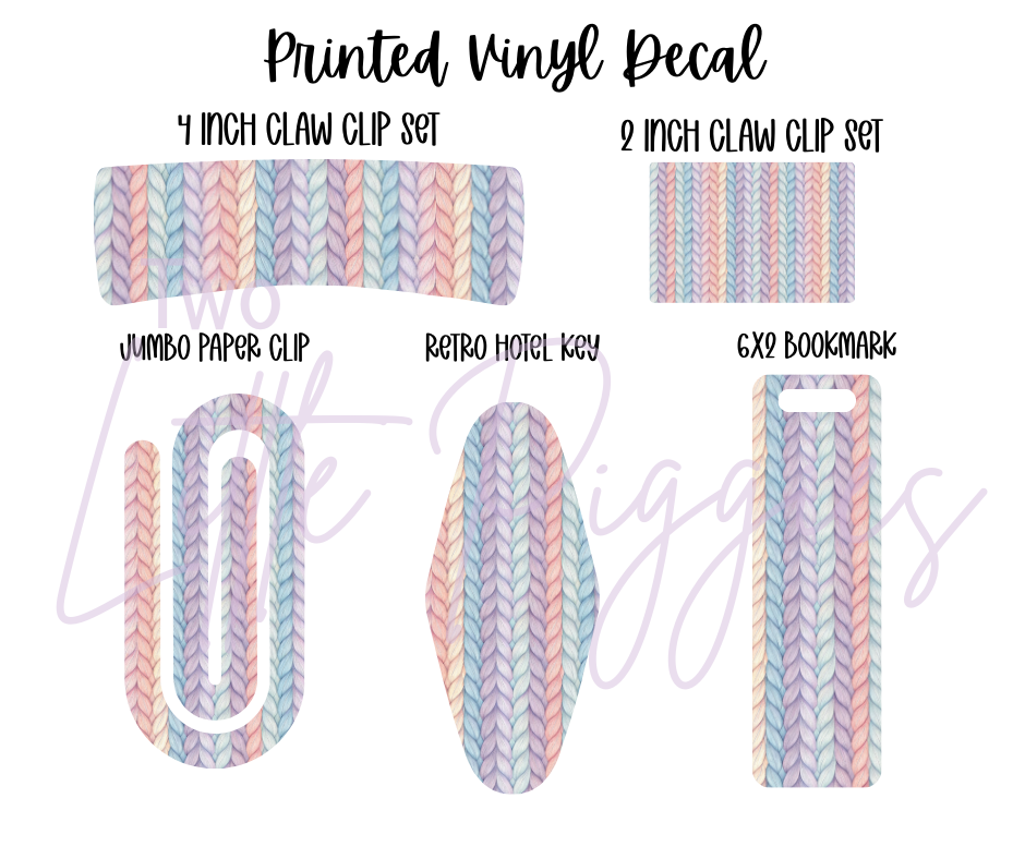 Printed Vinyl - Pastel Knit