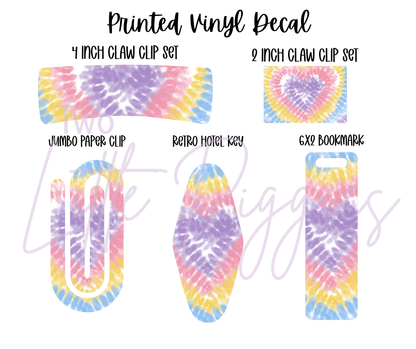 Printed Vinyl - Pastel Tie Dye