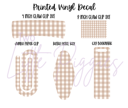 Printed Vinyl - Checkers - Fall