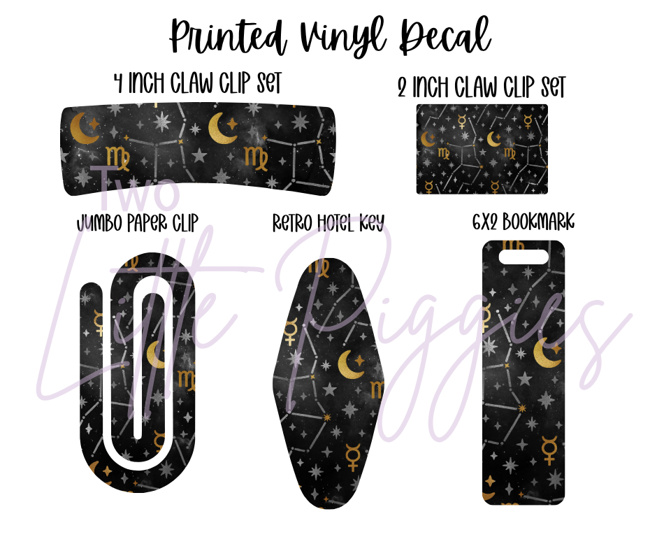 Printed Vinyl - Aries - Black and Gold