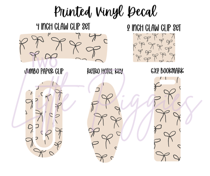 Printed Vinyl - Onyx and Ivory