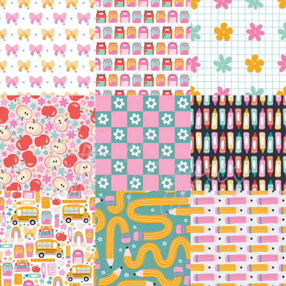 Printed Vinyl - Back to School - Retro School