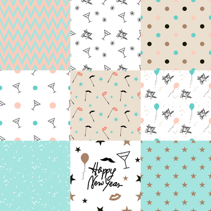 Printed Vinyl - New Year  - Teal