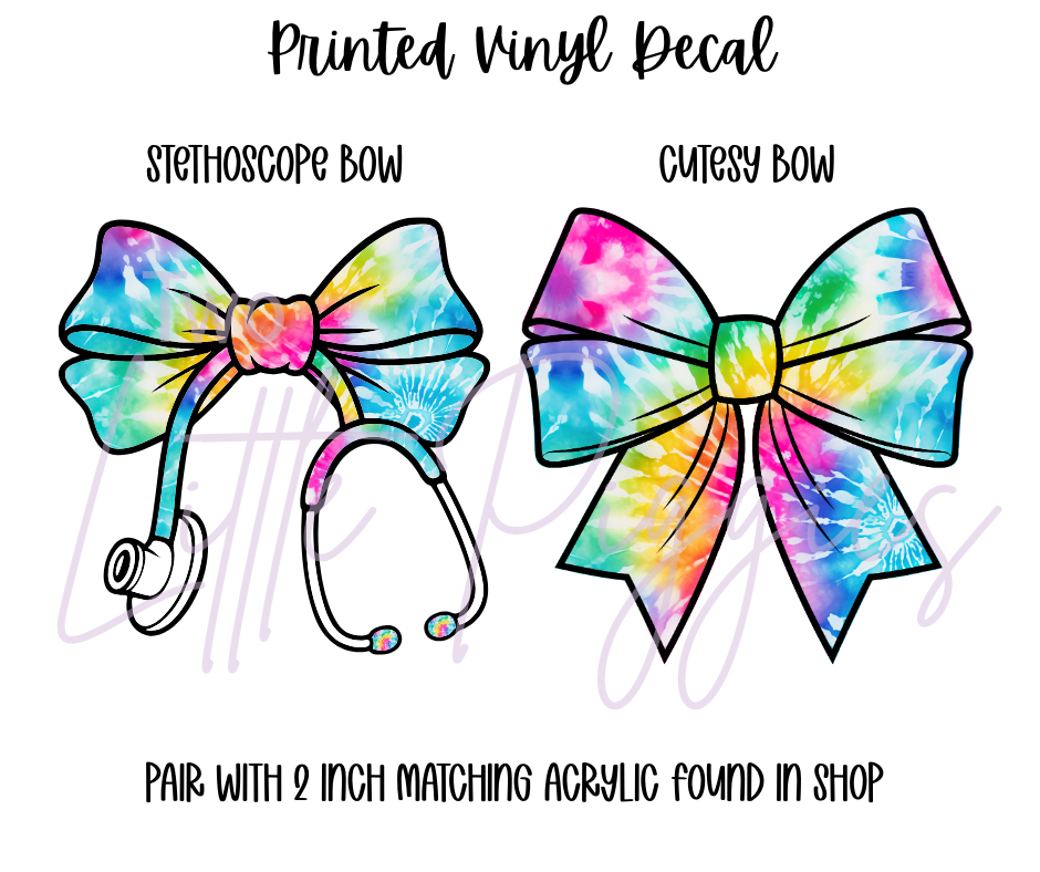 Printed Vinyl - Rainbow Tie Dye