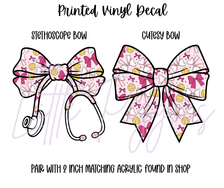 Printed Vinyl - Coquette Softball