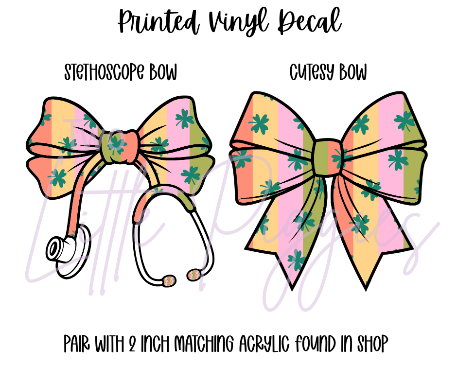 Printed Vinyl - St. Patrick's - Salmon and Green