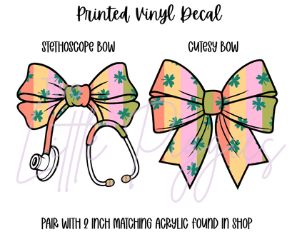 Printed Vinyl - St. Patrick's - Salmon and Green