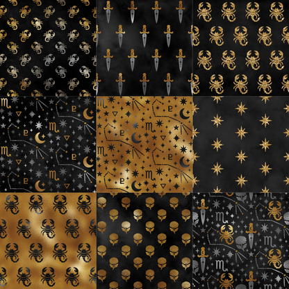 Printed Vinyl - Scorpio - Black and Gold
