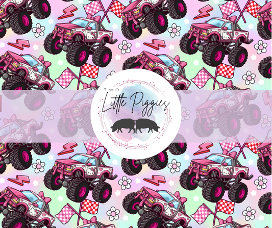 Printed Vinyl - Monster Truck - Hello Kitty
