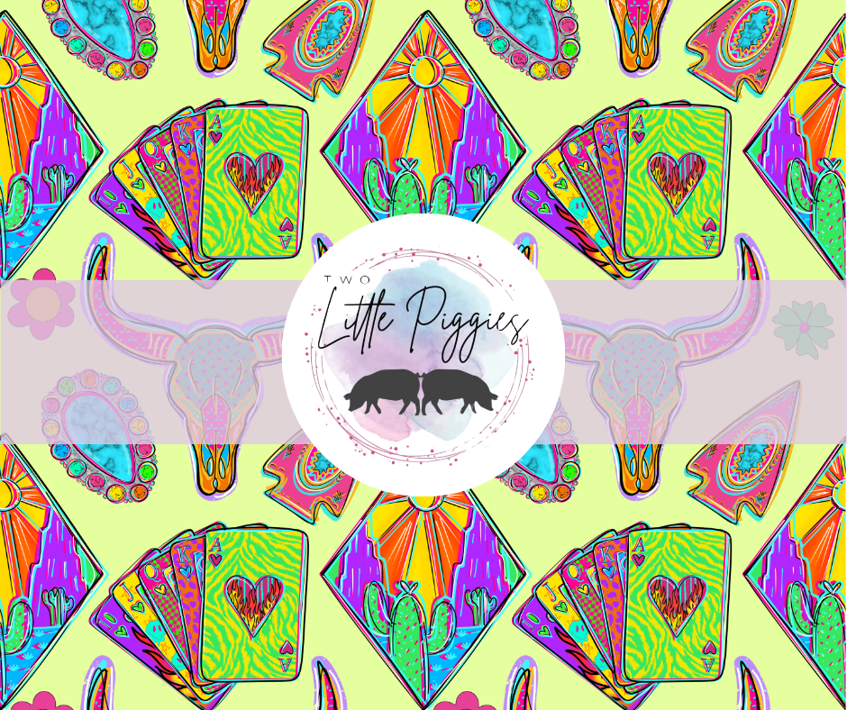 Printed Vinyl - Neon Western