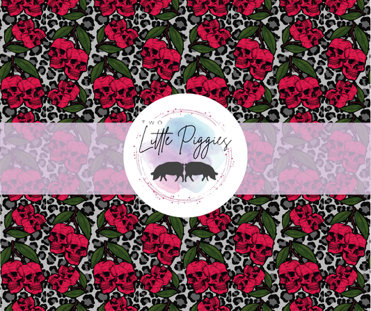Printed Vinyl - Cherry Skulls
