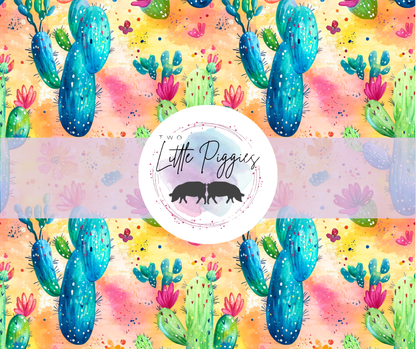 Printed Vinyl - Watercolor Cactus