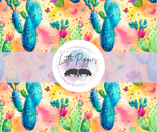 Printed Vinyl - Watercolor Cactus