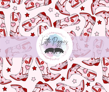 Printed Vinyl - 4th of July - Red Lover Cowgirl Boot