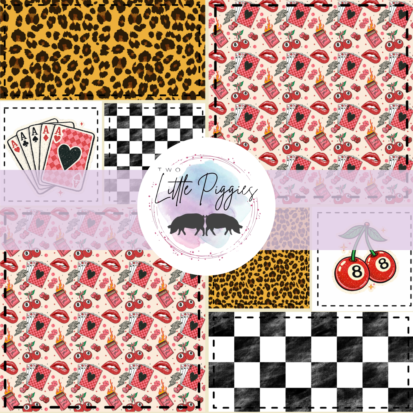 Printed Vinyl - Patchwork - Lucky You