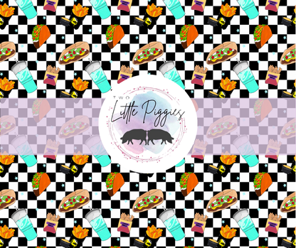 Printed Vinyl - Taco Bell Checkered
