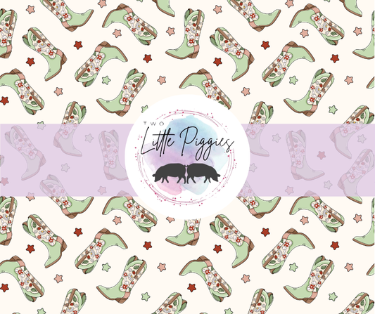 Printed Vinyl - Cottage Core Cowgirl Boots