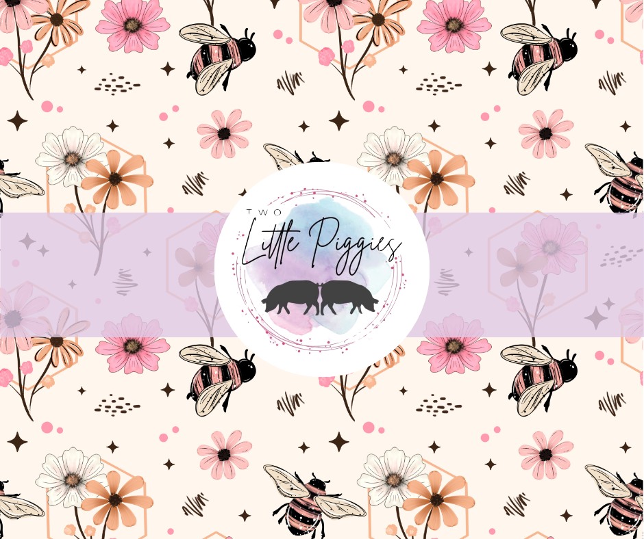 Printed Vinyl - Floral Honeycomb