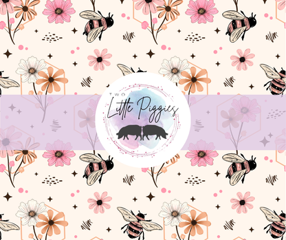 Printed Vinyl - Floral Honeycomb