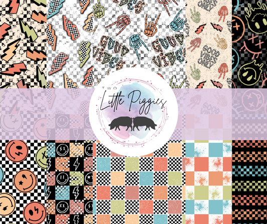 Printed Vinyl - Checkered Good Vibes