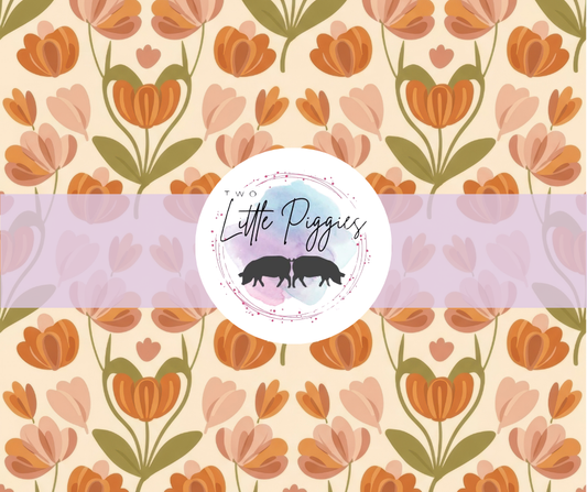 Printed Vinyl - Fall Flowers