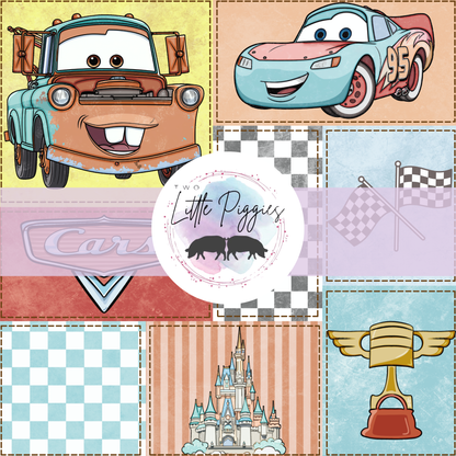 Printed Vinyl - Patchwork - Cars