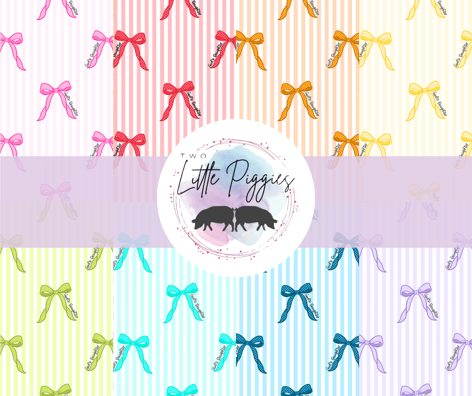 Printed Vinyl - God's Daughter Bows