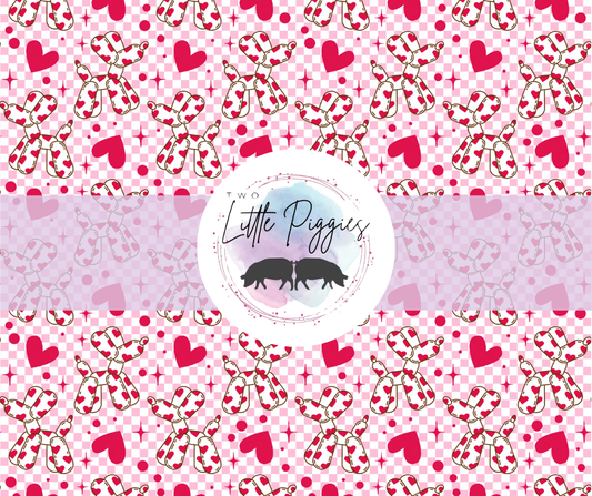Printed Vinyl - Heart Balloon Dogs