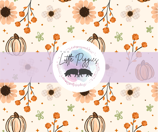 Printed Vinyl - Pumpkin Floral